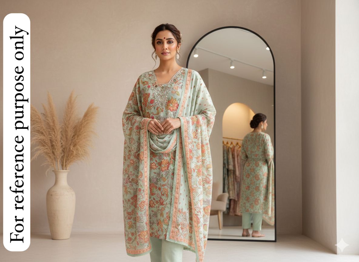 Pure linen printed unstitched ladies suit Rc18468