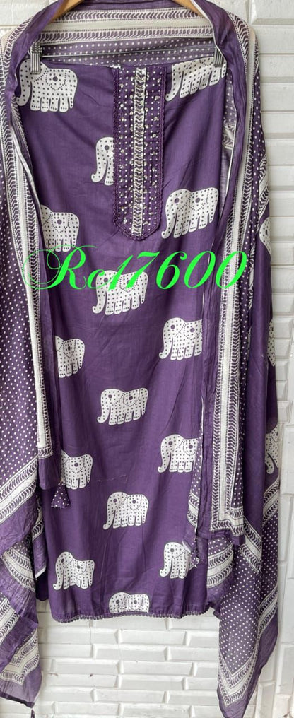 Cotton unstitched ladies suit Rc17600 (b)