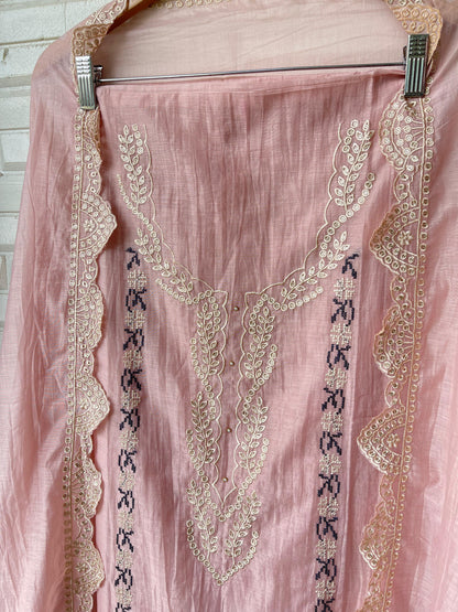 Mul chanderi unstitched ladies suit Rc17188