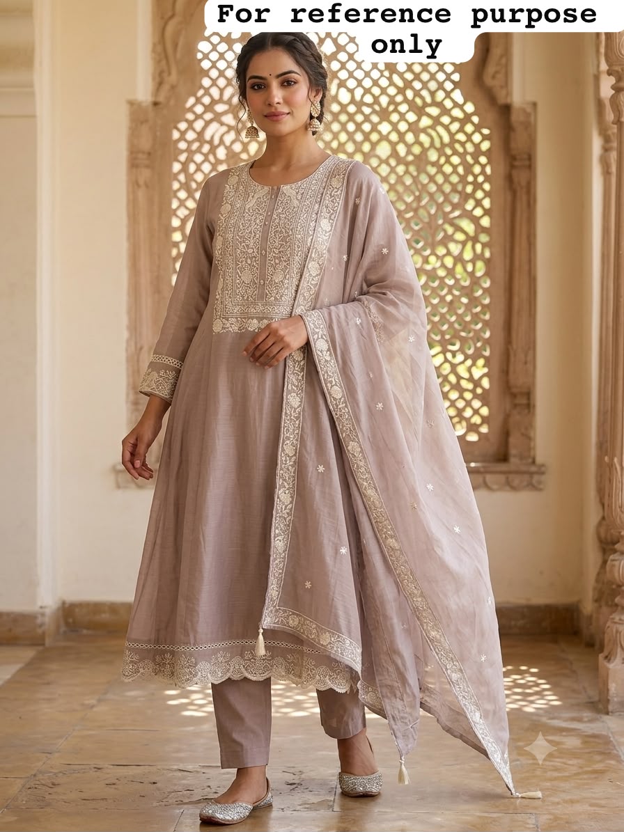 Mul chanderi unstitched ladies suit
