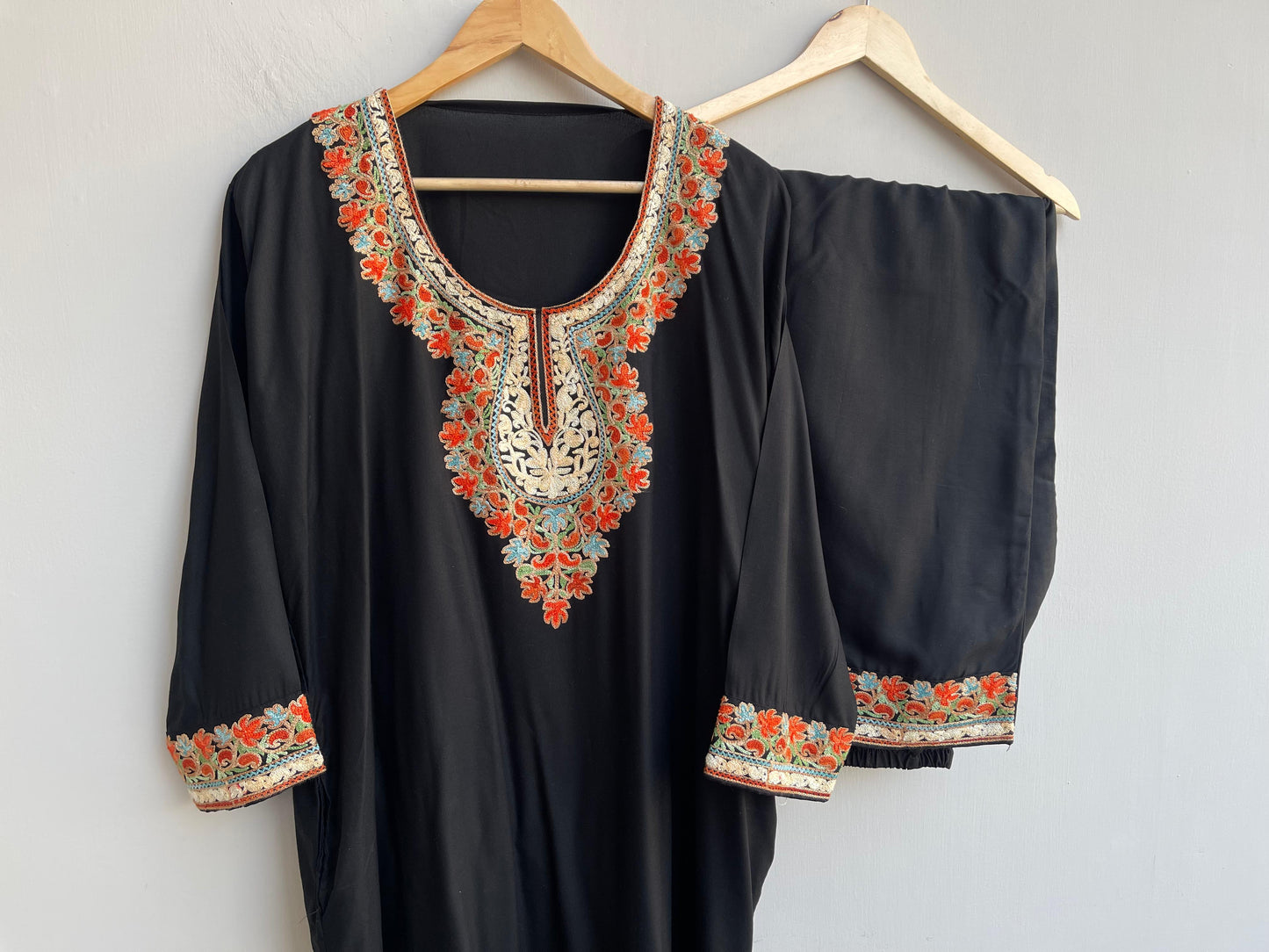 Reyon kashmiri kadai ready ladies coord set Rc18384 ( a)