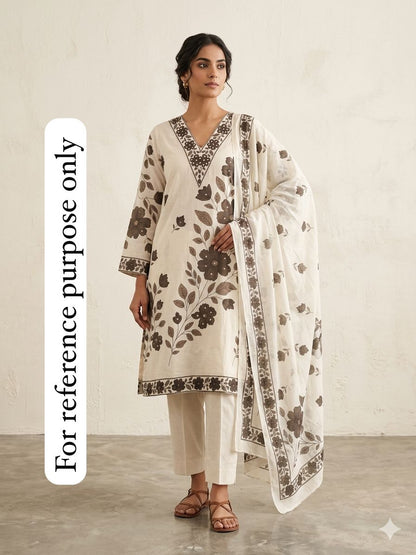 Soft cotton unstitched ladies suit Rc18919