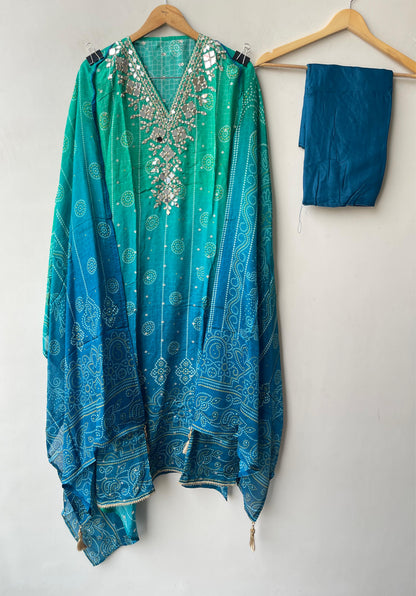 Double shaded banarasi ladies unstitched printed suit Rc19324