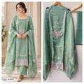 Two Stunning options ladies shimmer Organza Silk Unstitched Suit Sets