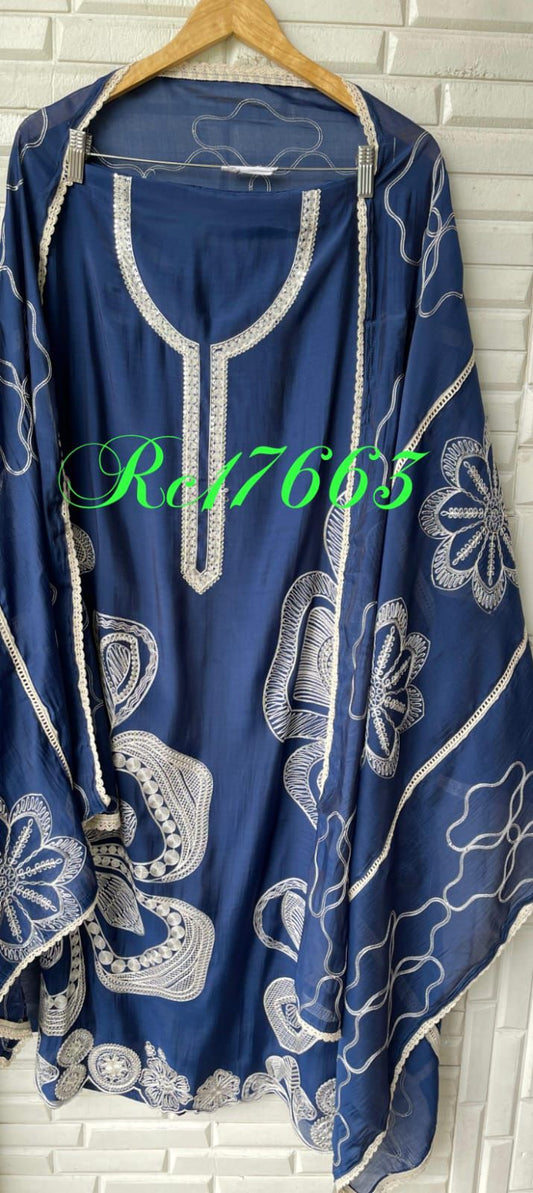 Mul Chanderi Unstitched Ladies Suit RC-17665 – view 2