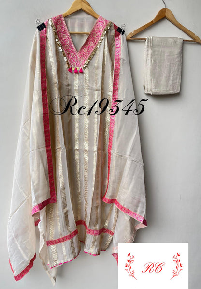 Banarasi shimmer silk ladies unstitched suit Rc19345