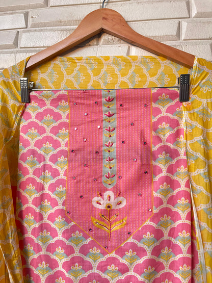 Cotton unstitched ladies suit Rc17322