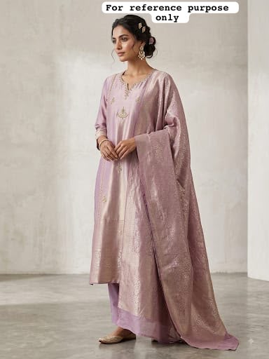 Self giraffe silk unstitched ladies suit Rc19271 (b)