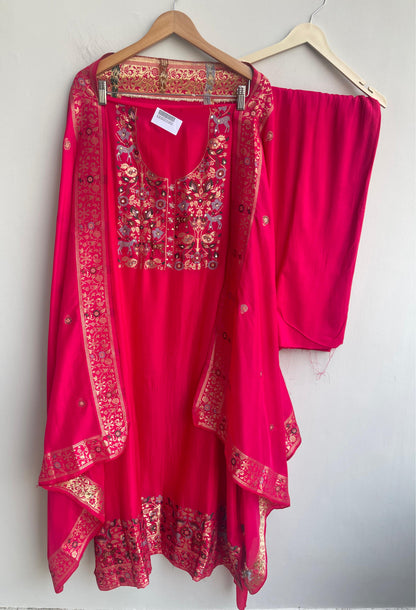 Banarasi silk unstitched ladies suit Rc18242 (a)