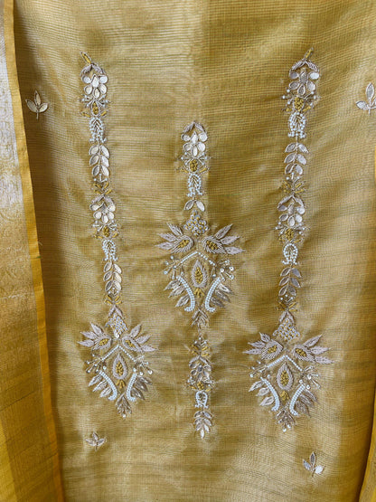 Shimmer linen silk unstitched ladies suit Rc17802 (a)