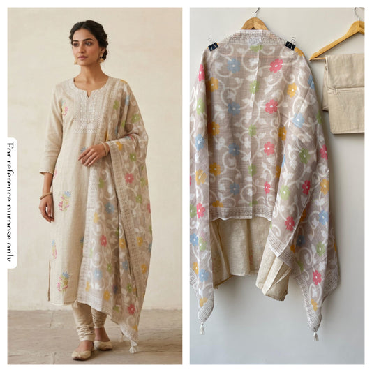 Mul chanderi unstitched ladies suit Rc18925
