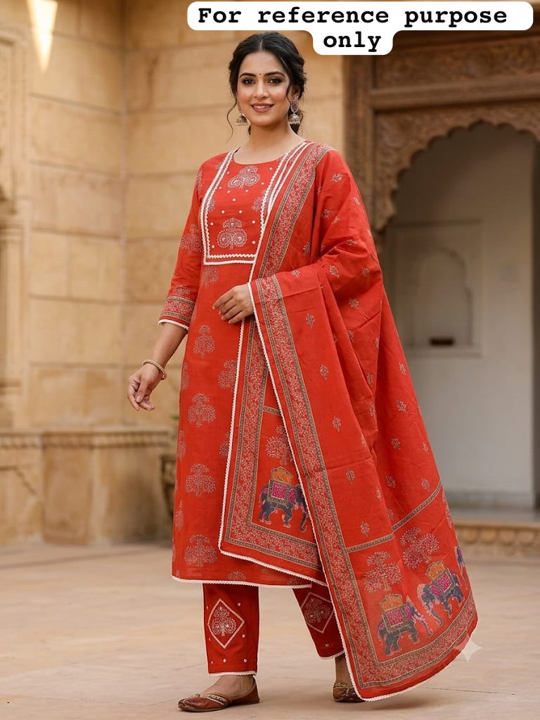 Cotton printed unstitched ladies suit Rc19306 (a)