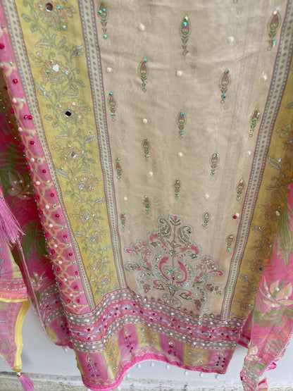 Organza Printed Unstitched Ladies Suit RC-18570 – view 7