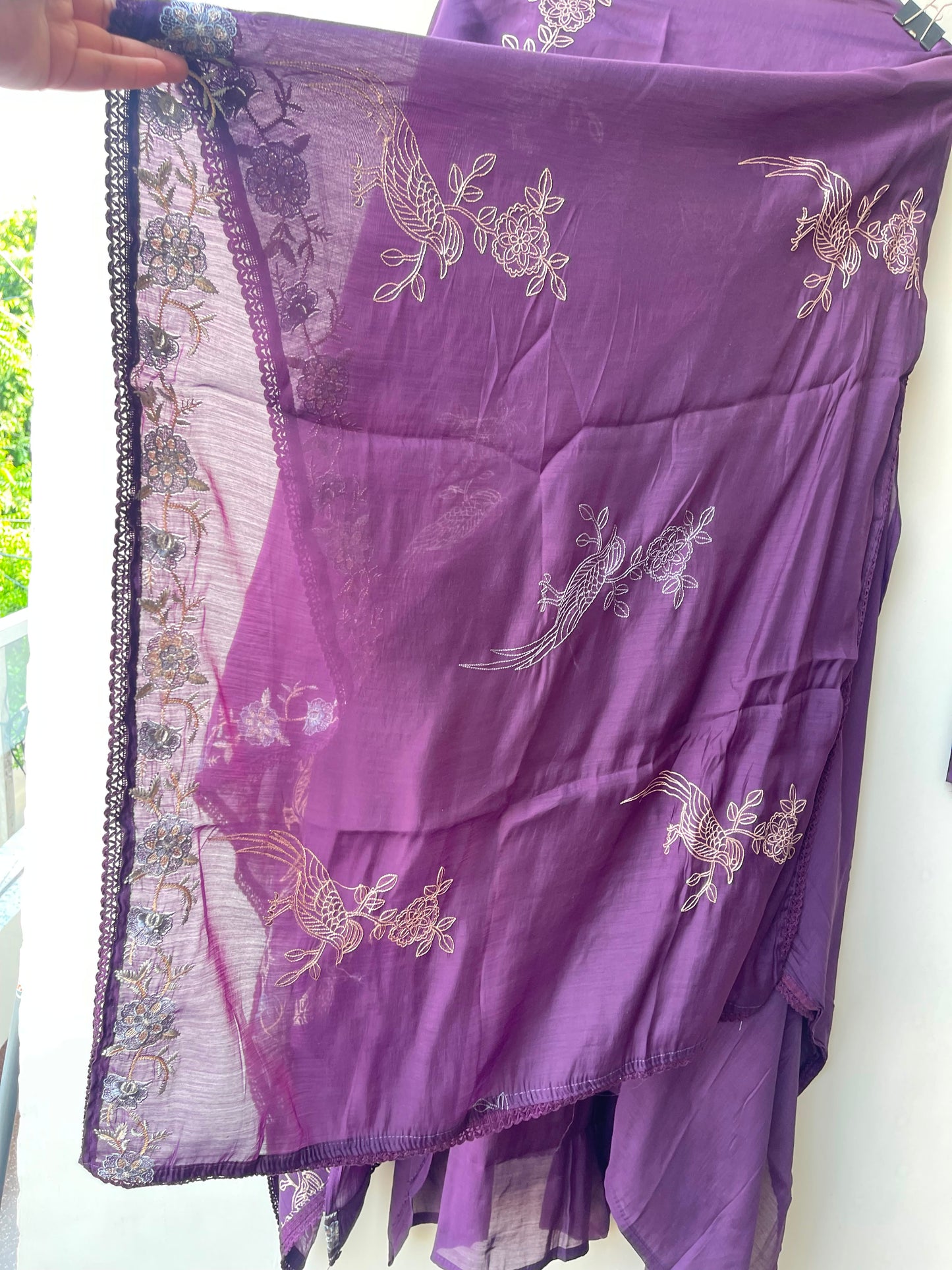 Mul chanderi unstitched ladies suit Rc19167