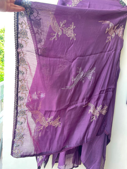 Mul chanderi unstitched ladies suit Rc19167