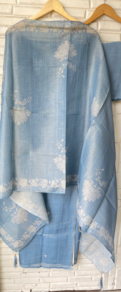 Shimmer self linen printed unstitched ladies suit Rc19290