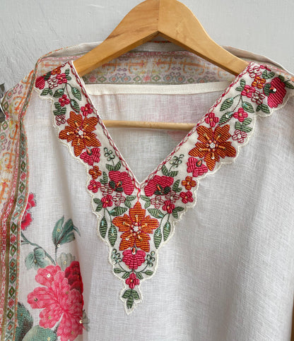 Khaadi linen unstitched ladies suit Rc18580