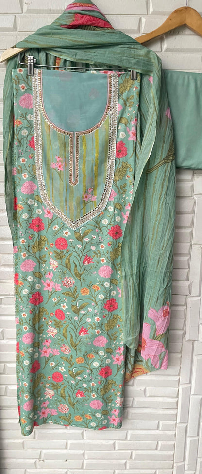 Cotton unstitched ladies suit Rc17449