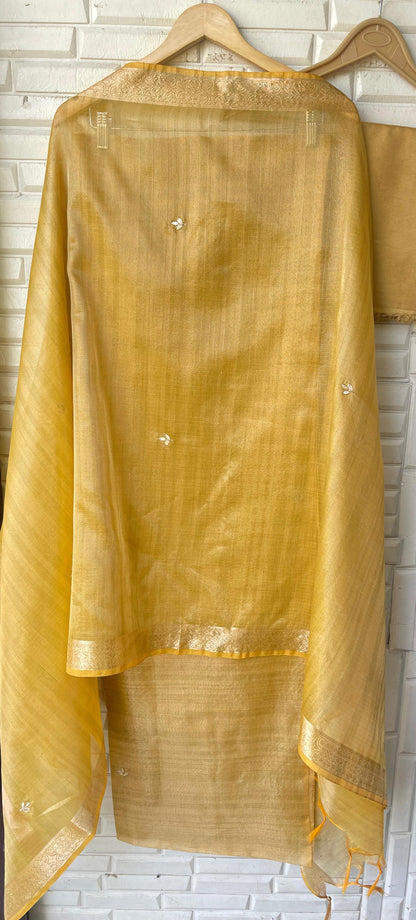 Shimmer linen silk unstitched ladies suit Rc17802 (a)