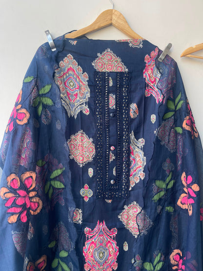 Cotton printed unstitched ladies suit Rc18973