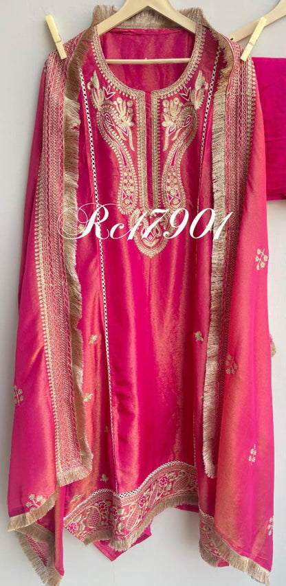 Shimmer silk unstitched ladies suit Rc17901 (b)