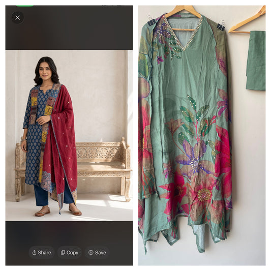 Pure crepe printed ladies unstitched suit Rc19002
