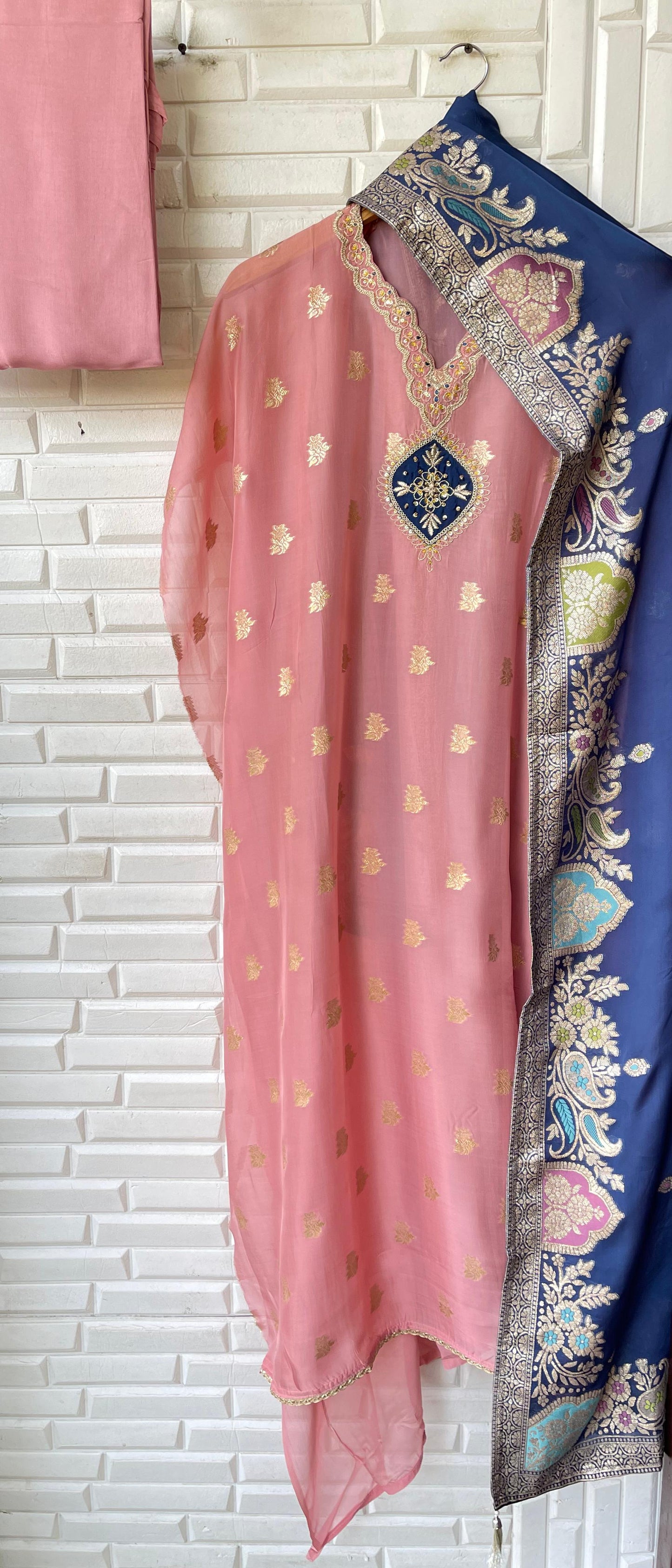 Organza unstitched ladies suit Rc15604