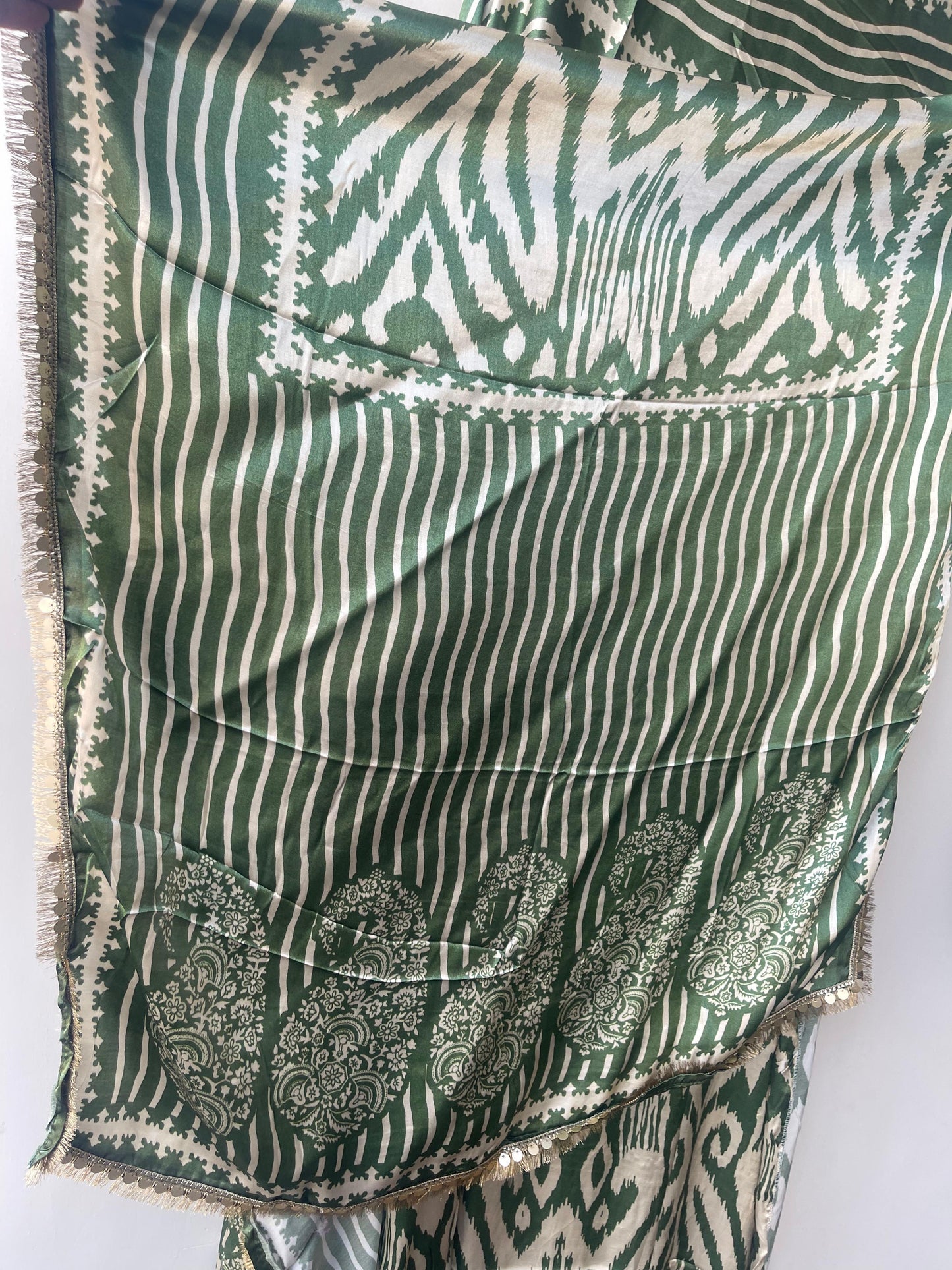 Gajji silk printed unstitched ladies suit Rc19335