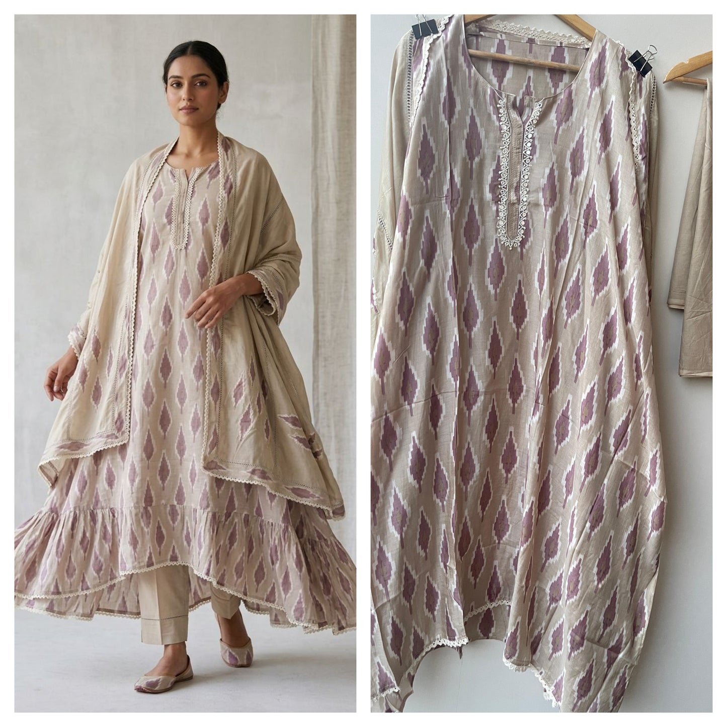 Mul Chanderi Unstitched Ladies Suit RC18865