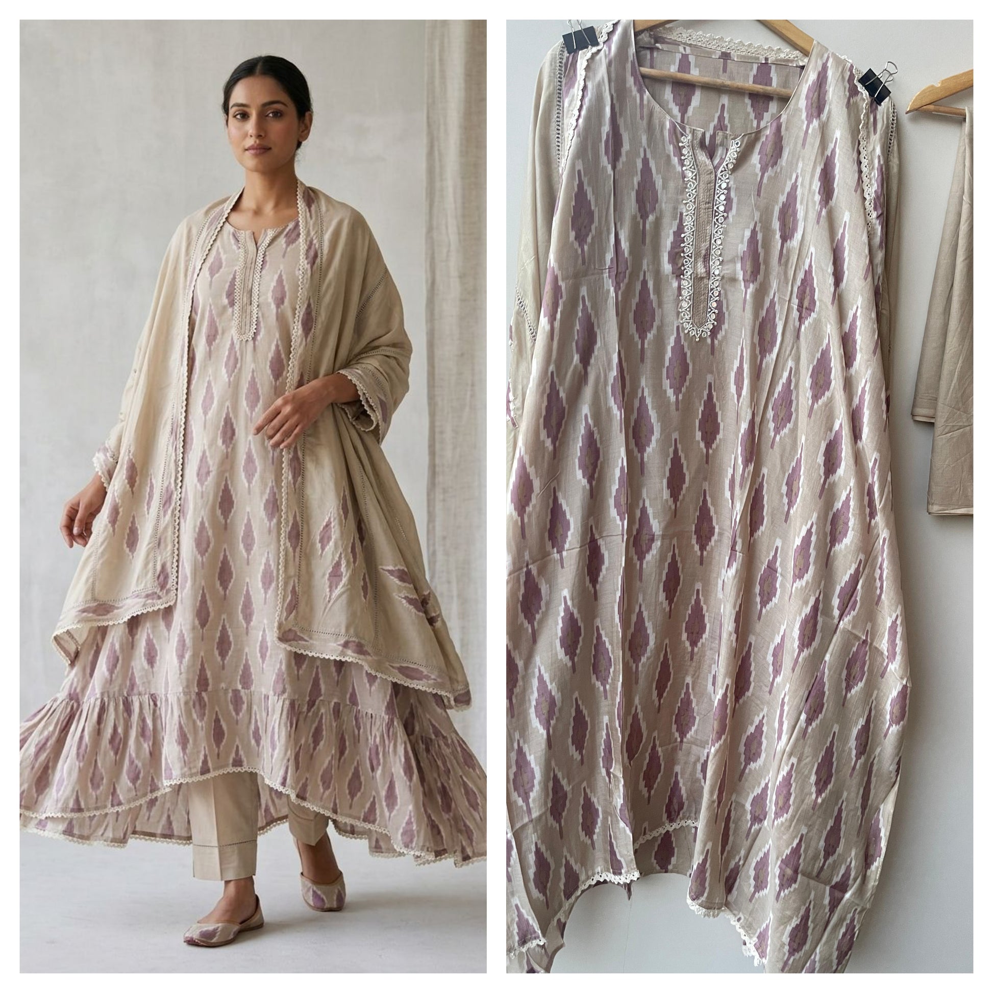Mul Chanderi Unstitched Ladies Suit RC18865