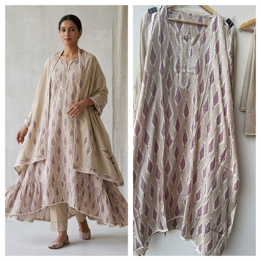 Mul Chanderi Unstitched Ladies Suit RC-18865