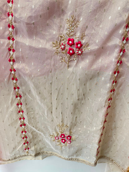 Shimmer organza unstitched ladies suit Rc19132