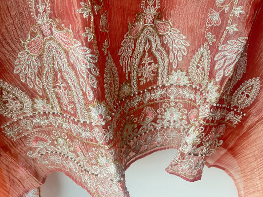 Premium Shimmer Tissue Embroidered Designer Unstitched Suit Set