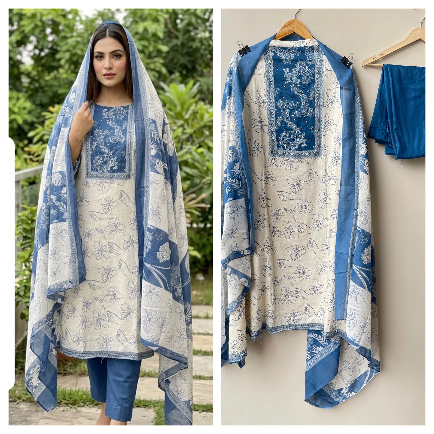 Mul cotton printed unstitched ladies suit Rc18968