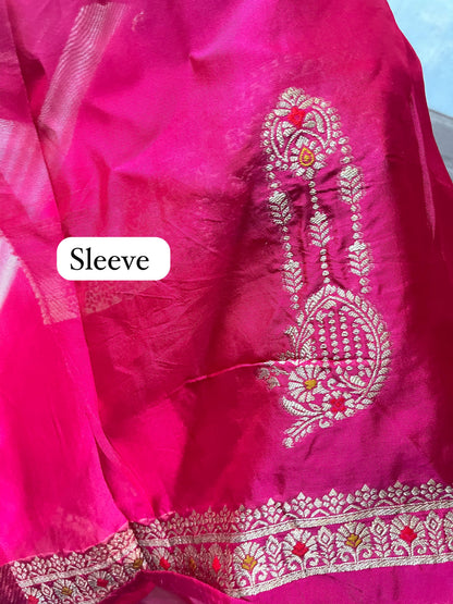 Banarasi pure silk unstitched ladies suit Rc17617