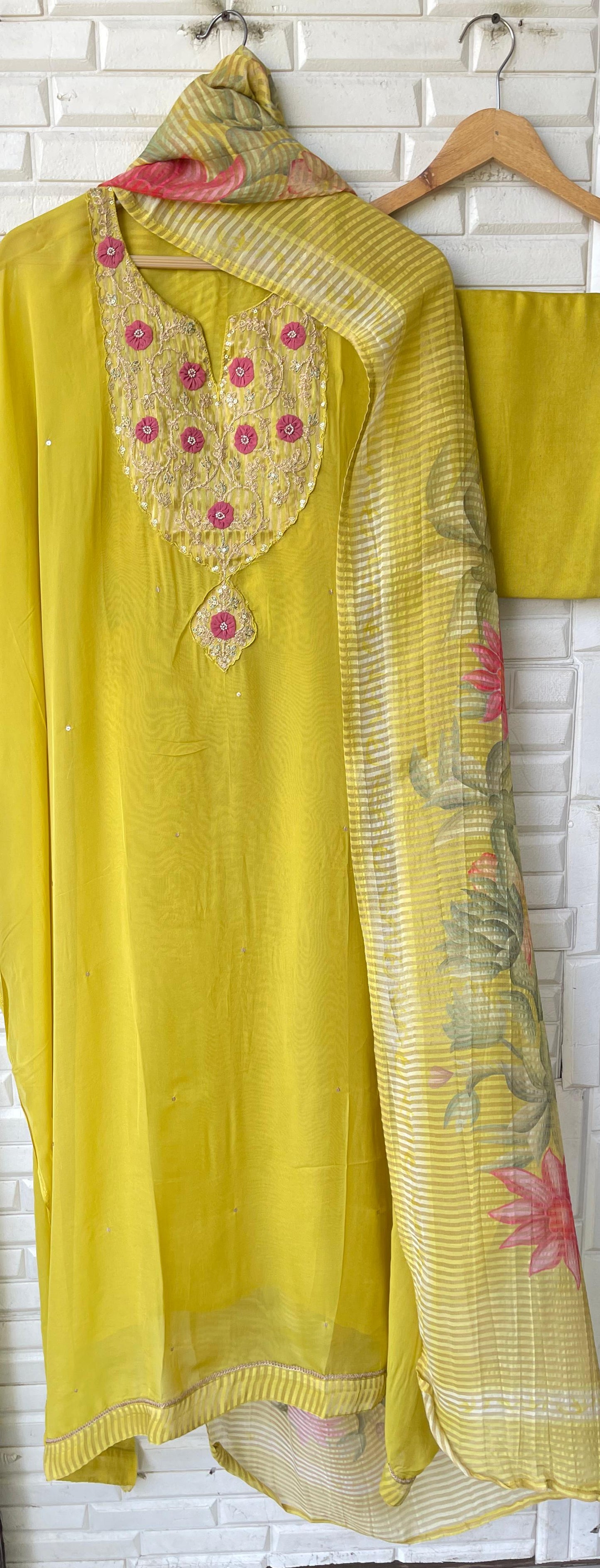 Organza unstitched ladies suit Rc17797