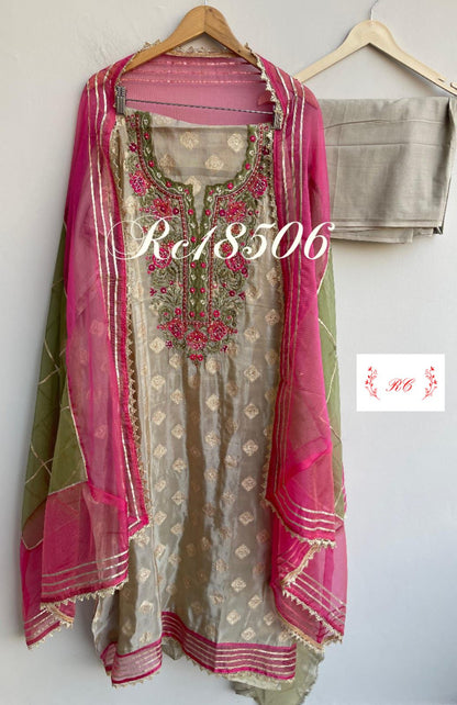 Banarasi Silk Unstitched Ladies Suit RC-18506 – view 3