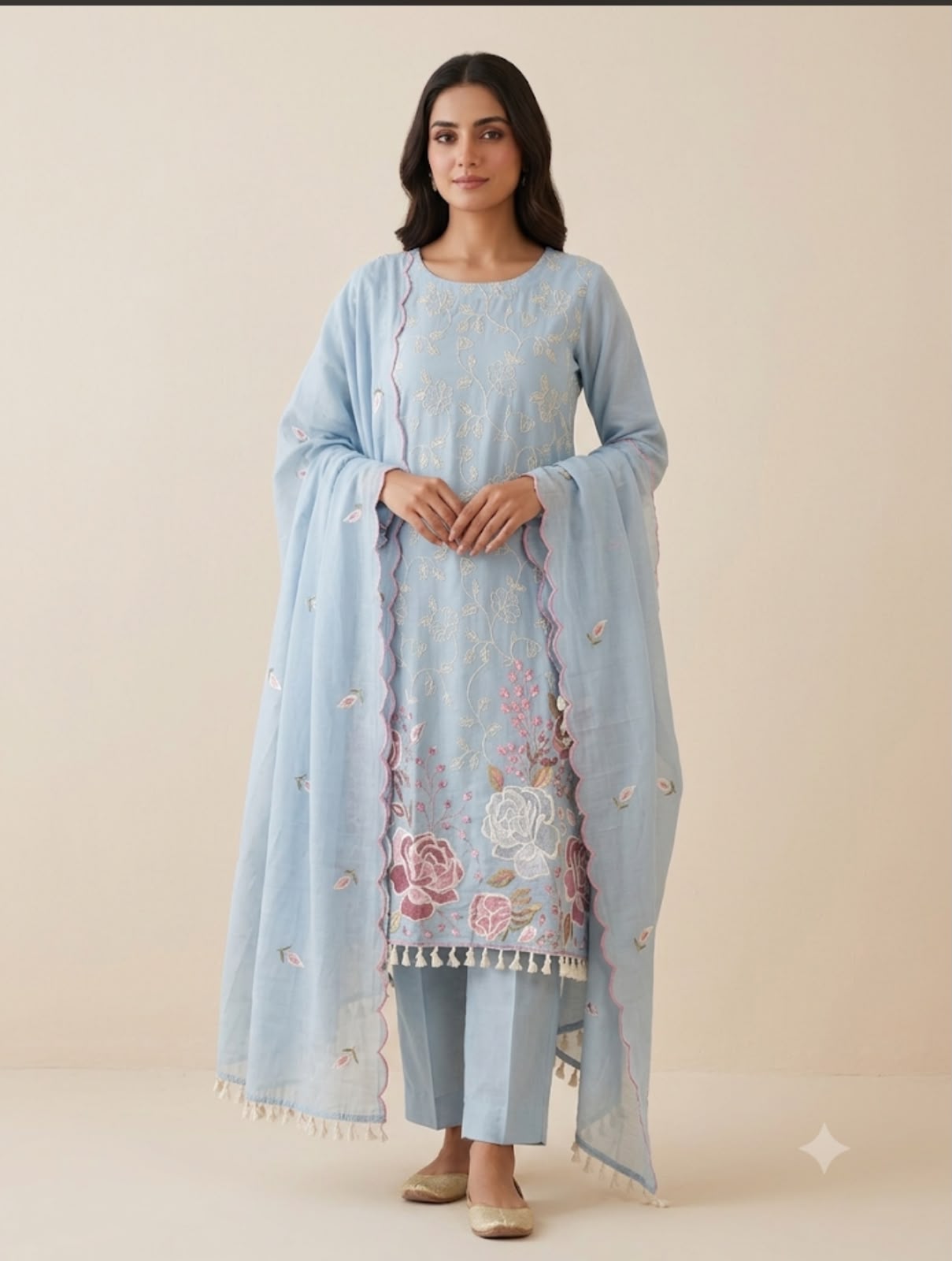 Mul chanderi unstitched ladies suit Rc19010