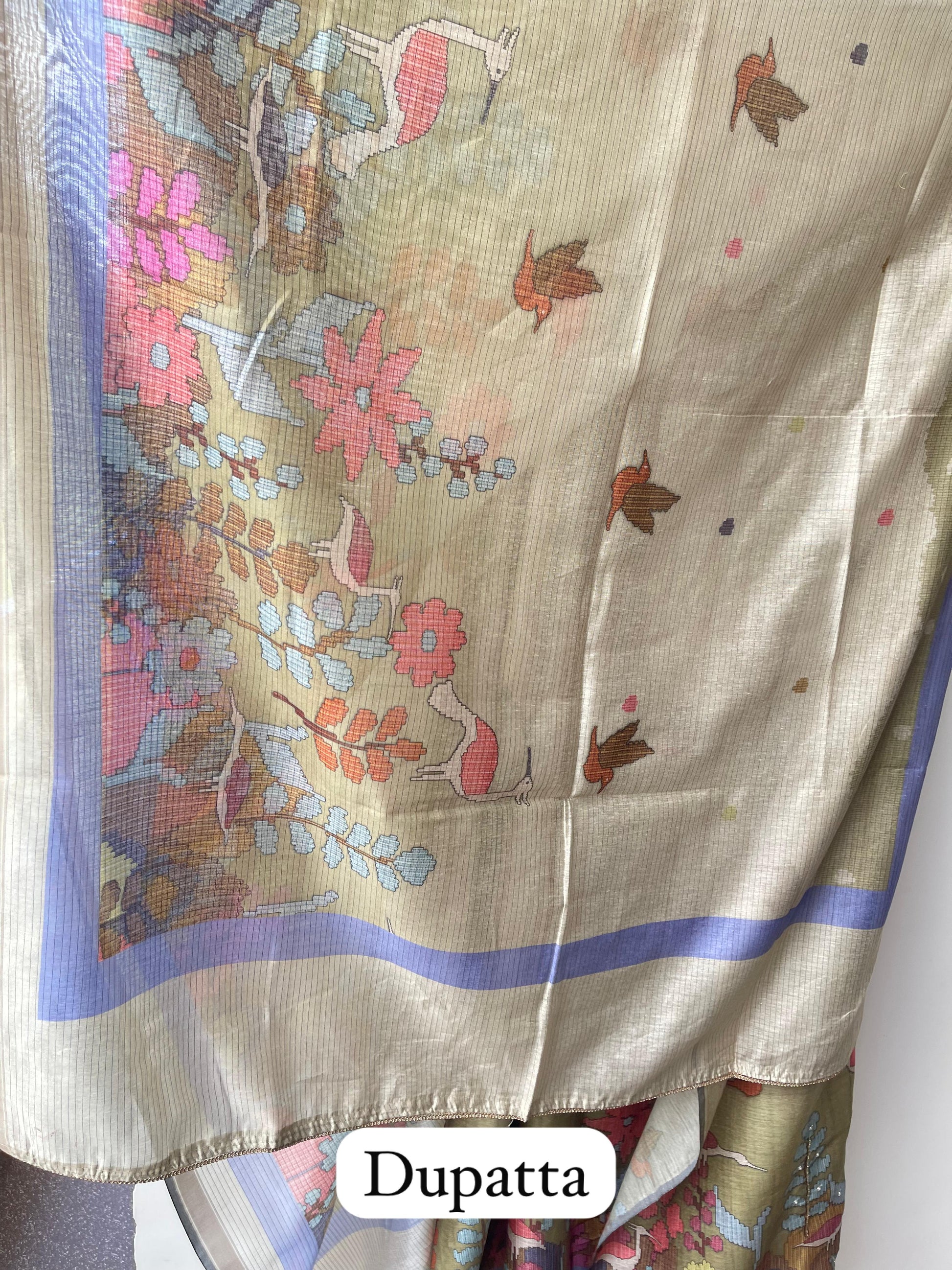 Mul Chanderi Printed Ladies Unstitched Suit RC-18682 – view 3