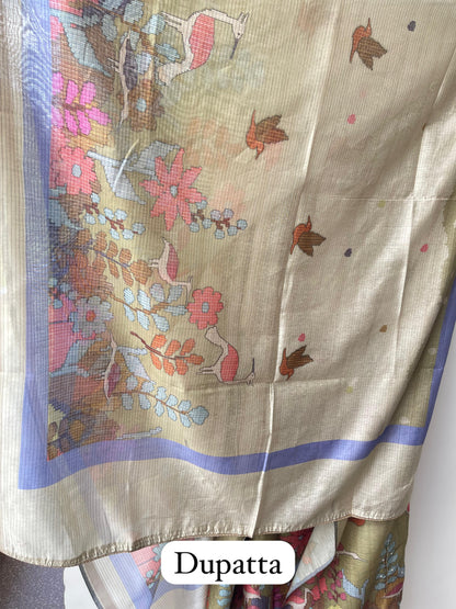 Mul Chanderi Printed Ladies Unstitched Suit RC-18682 – view 3