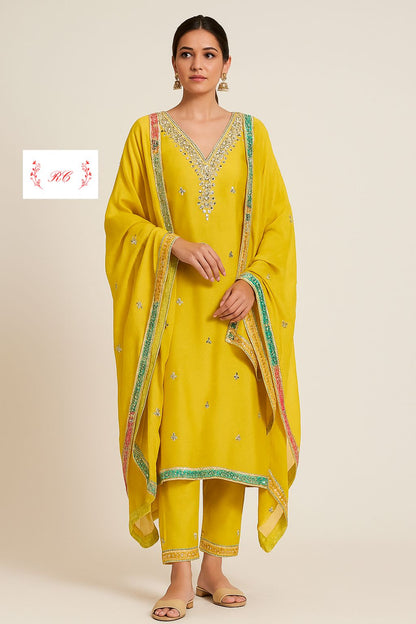 Silk unstitched ladies suit Rc18802