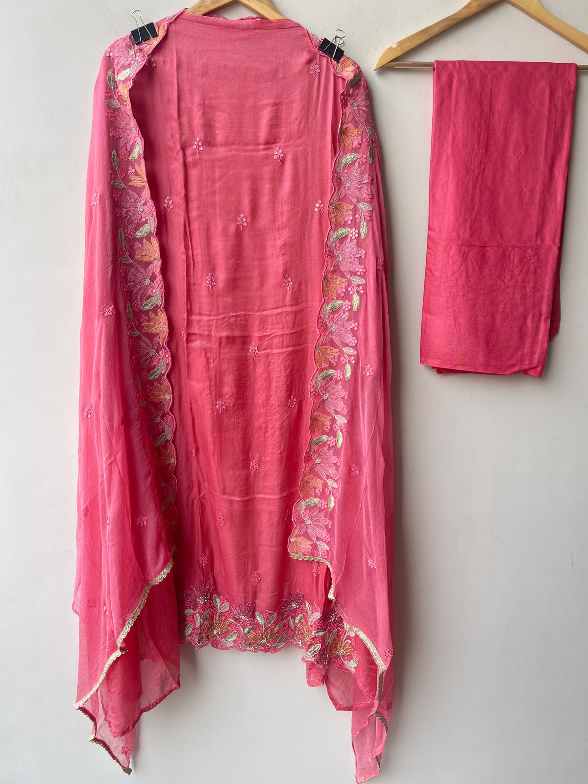 Classy Embroidered Designer Unstitched 3 Pcs Suit Set