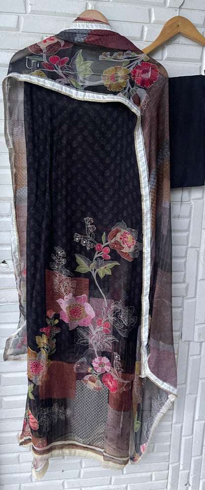 Burberry organza unstitched ladies suit Rc17619 (c)