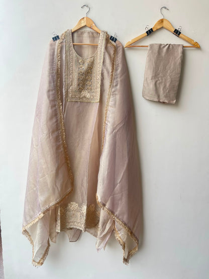 Shimmer tissue unstitched ladies suit Rc19264