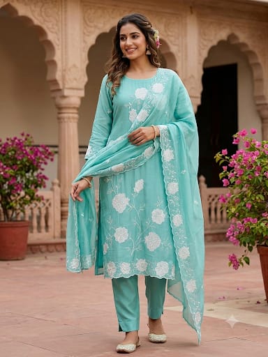 Mul chanderi unstitched ladies suit Rc19326 (c)