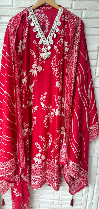 Tassar silk unstitched ladies suit Rc17639