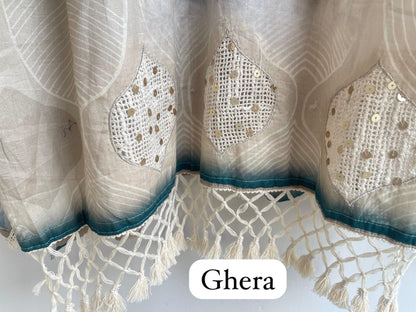 Self mul chanderi unstitched ladies suit Rc18490