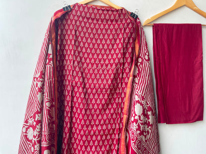Maheshwari cotton chanderi unstitched printed ladies suit Rc19284 (b)