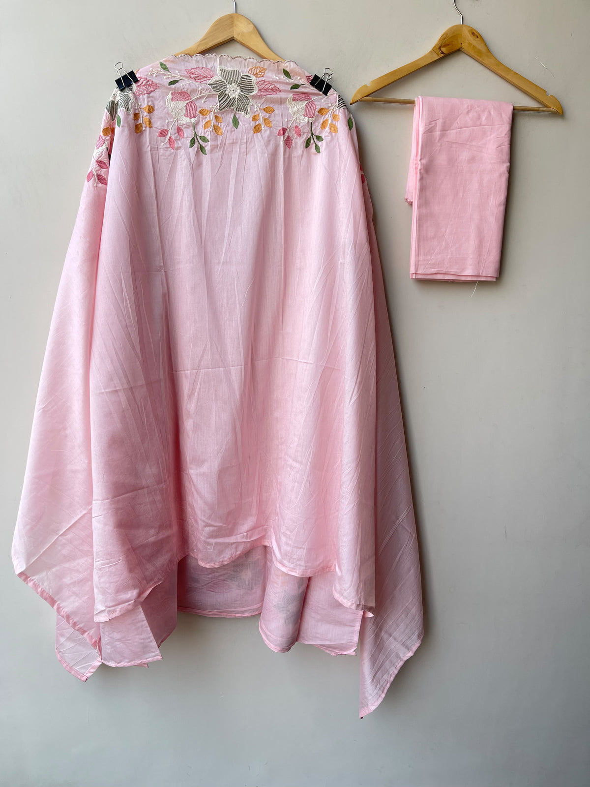 Mul Chanderi Embroidered unstitched ladies suit