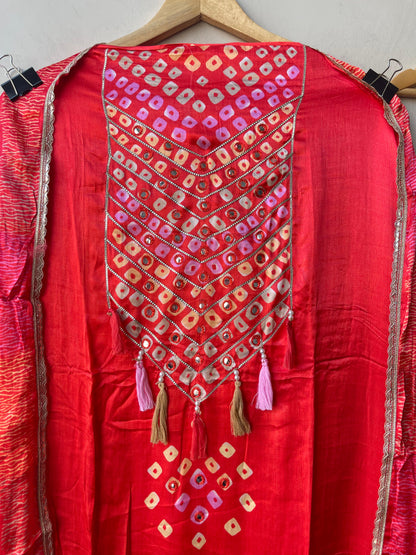 Gajji silk printed unstitched ladies suit Rc19332 (a)